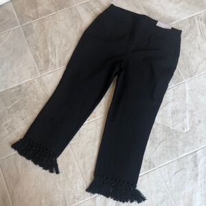 Chico’s NWT So Slimming Brigitte Fringe crop pants
